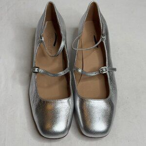 Madewell Silver Mary Jane Heels